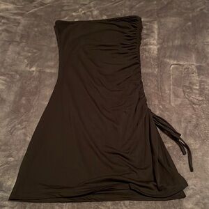 Drawstring mini dress